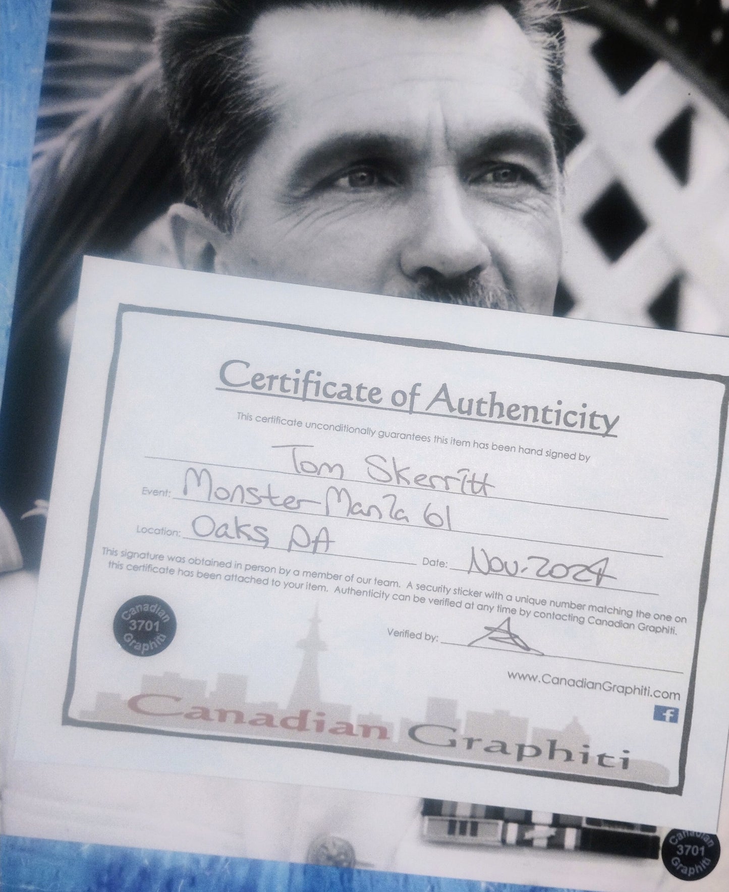 Tom Skerritt Hand Signed Autograph 8x10 Photo COA Top Gun