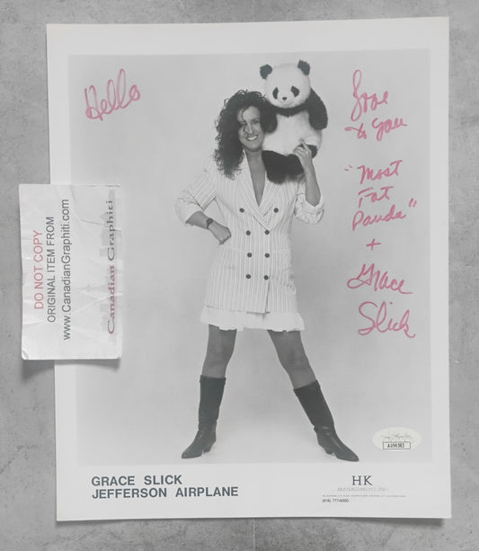 Grace Slick Hand Signed Autograph 8x10 Photo JSA COA