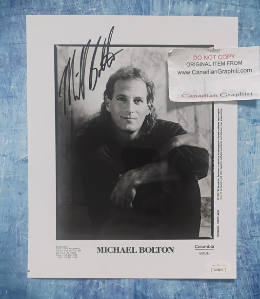 Michael Bolton Hand Signed Autograph 8x10 Photo JSA COA