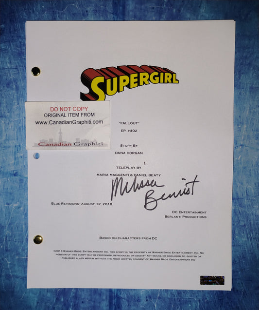 Melissa Benoist Hand Signed Autograph Supergirl Script COA