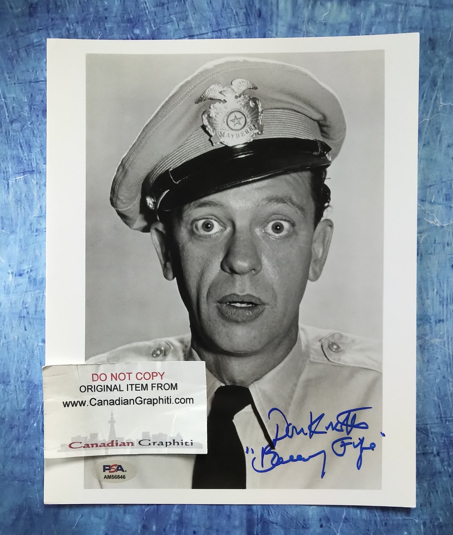 Don Knott's Hand Signed Autograph 8x10 Photo PSA COA Barney Fife