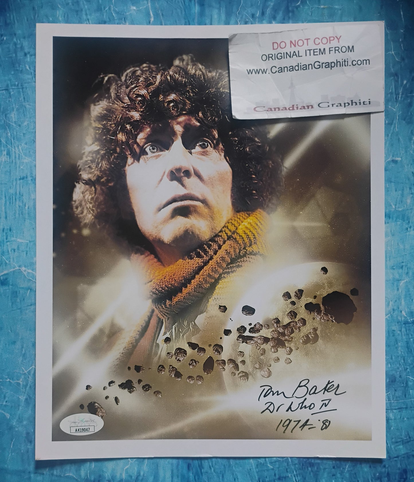 Tom Baker Hand Signed Autograph 8x10 Photo JSA COA Doctor Who