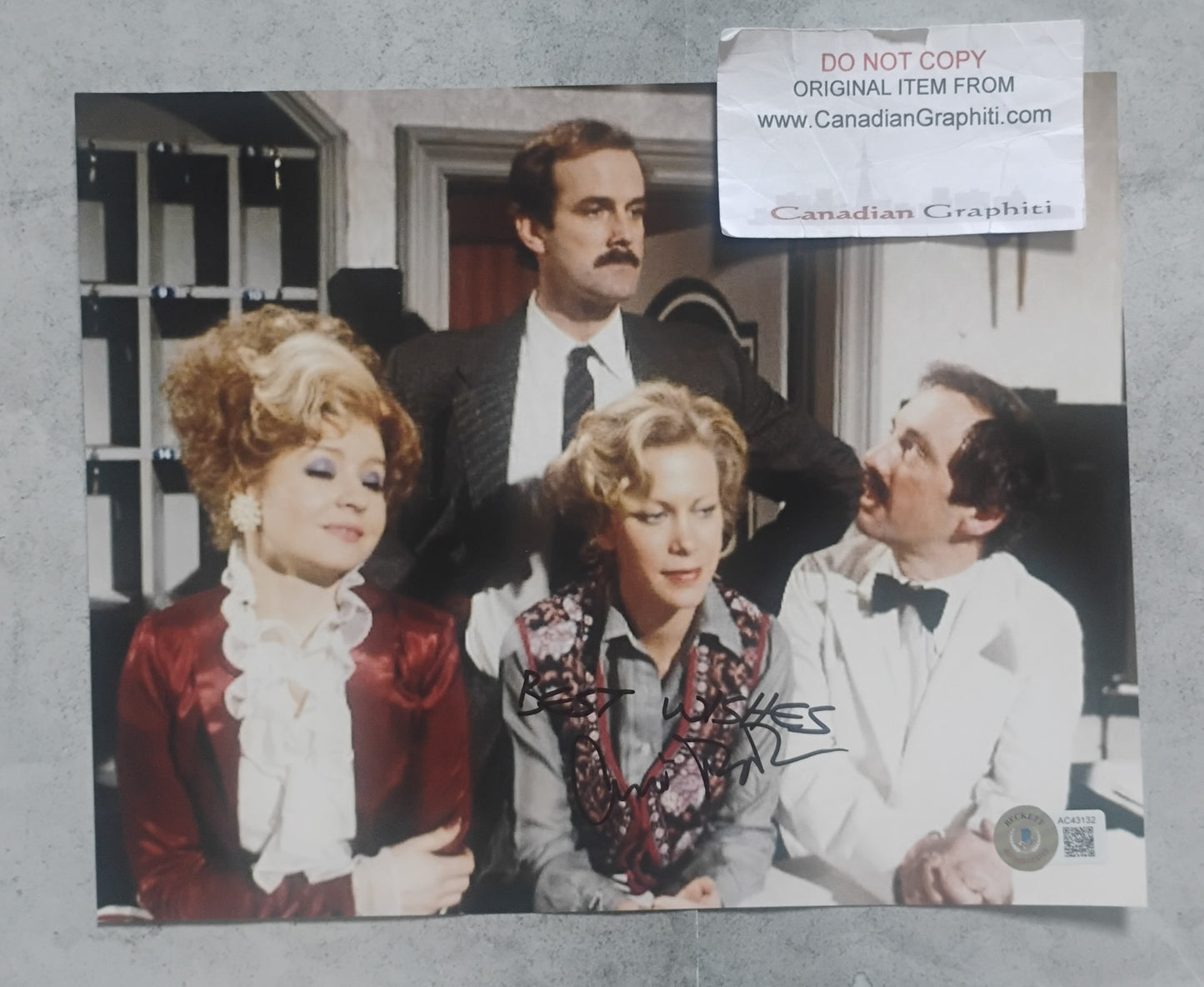 Connie Booth Hand Signed Autograph 8x10 Photo BAS COA Fawlty Towers