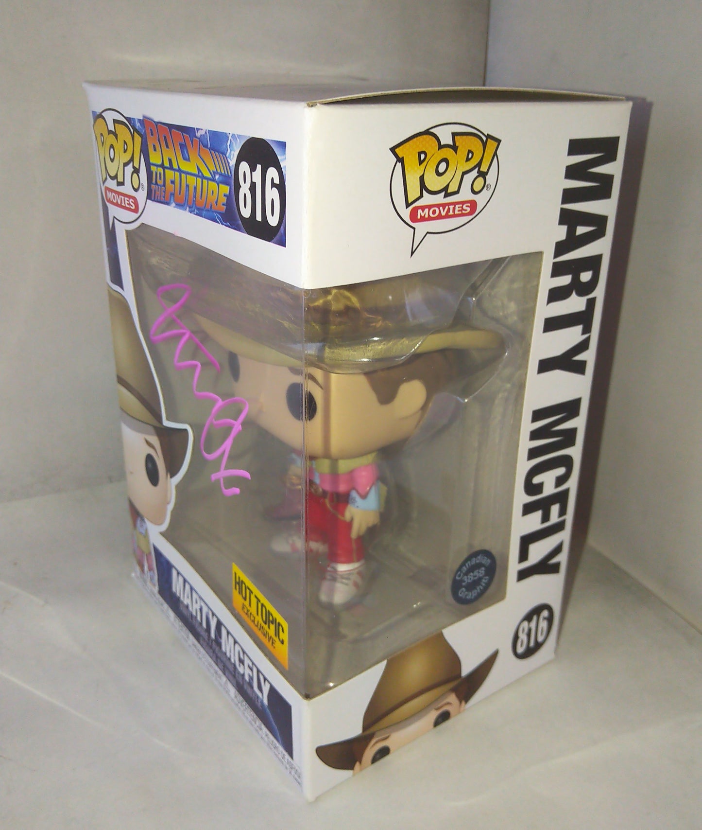 Michael J Fox Hand Signed Autograph Marty McFly Funko Pop COA Back To The Future