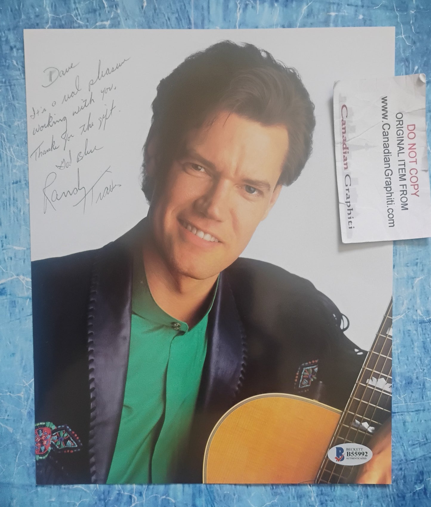 Randy Travis Hand Signed Autograph 8x10 Photo BAS COA