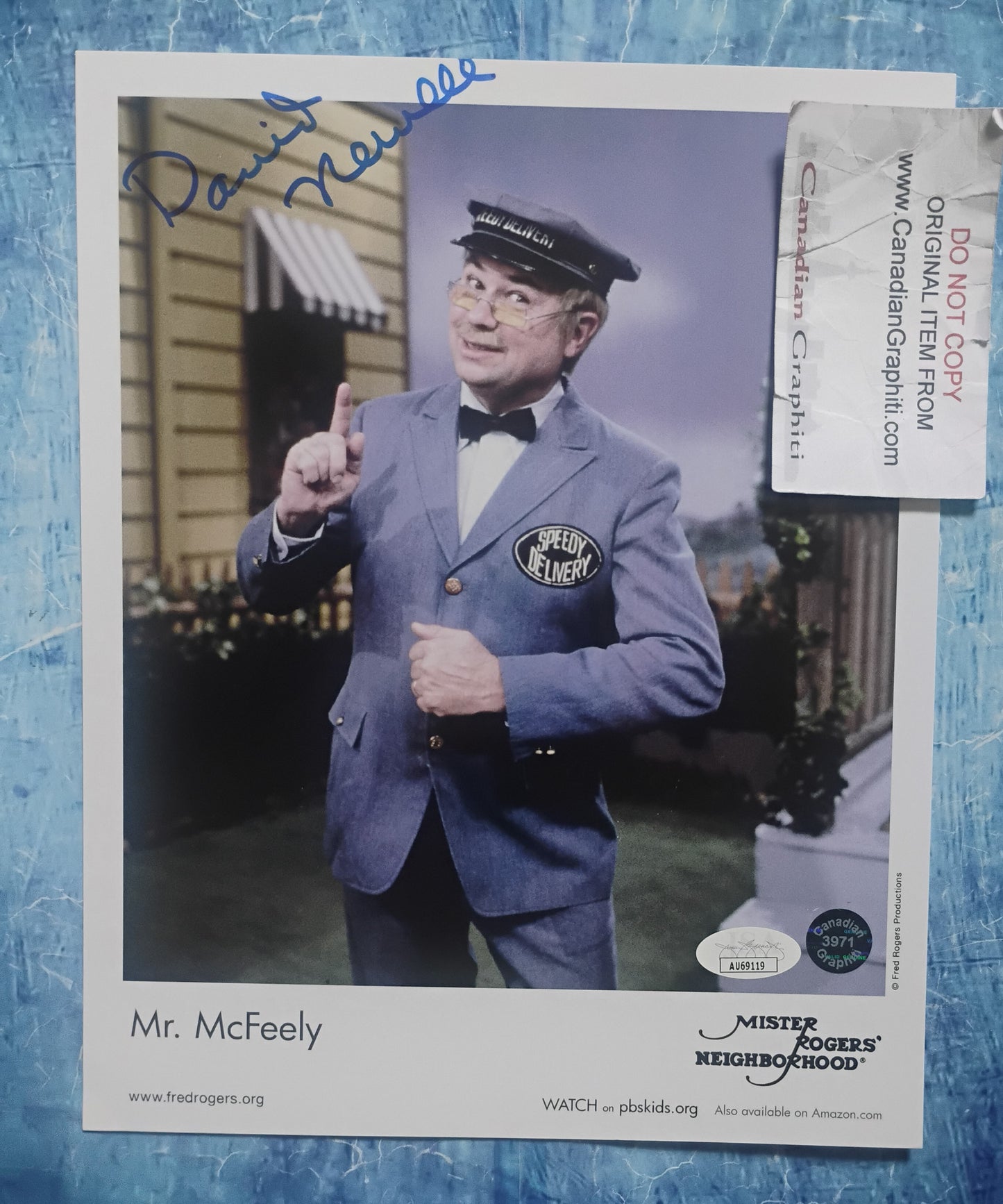 David Newell Hand Signed Autograph 8x10 Photo JSA COA Mister Rogers