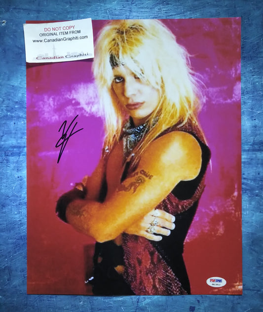 Vince Neil Hand Signed Autograph 11x14 Photo PSA COA Motley Crue
