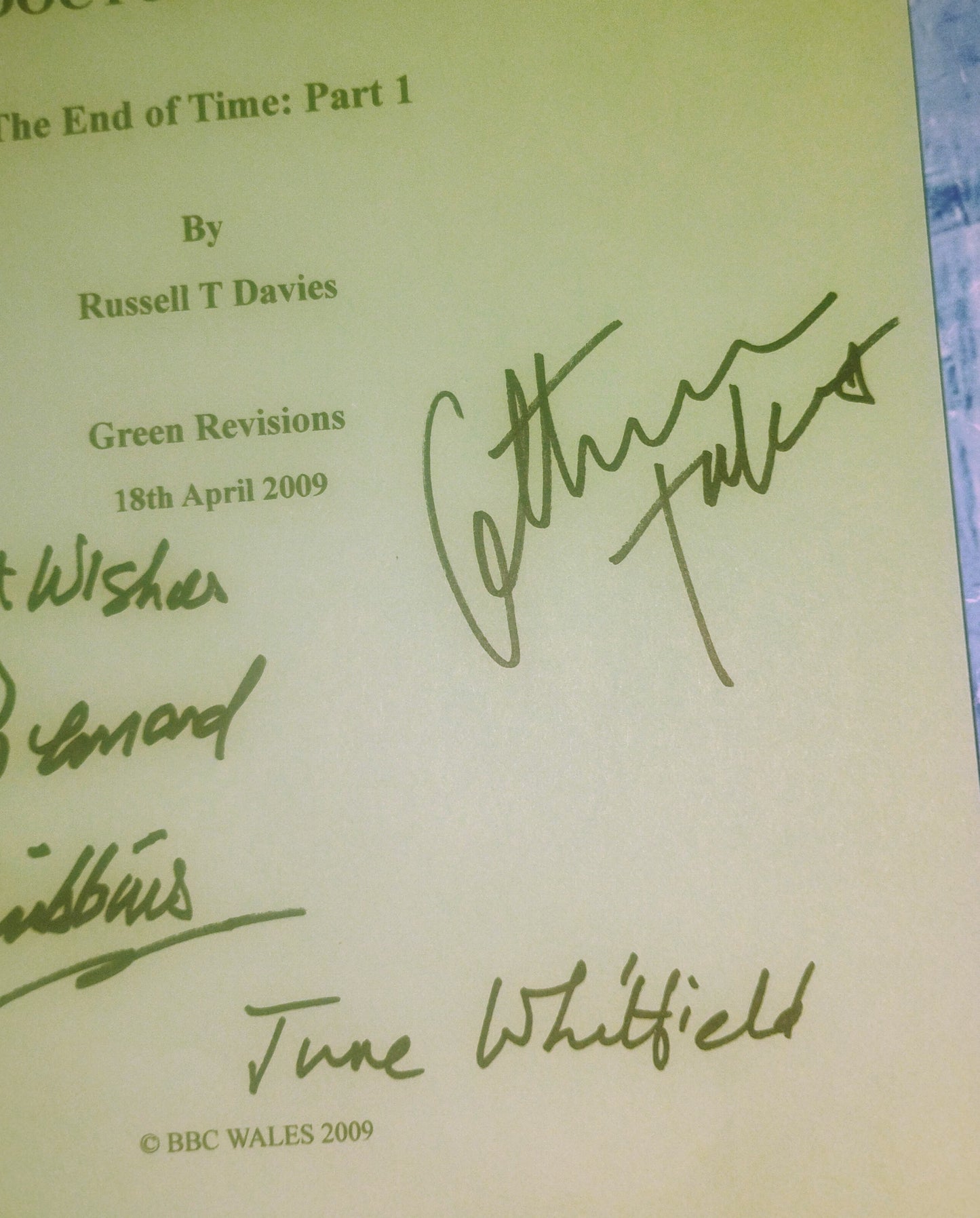 Doctor Who 4x Hand Signed Autograph Script COA David Tennant
