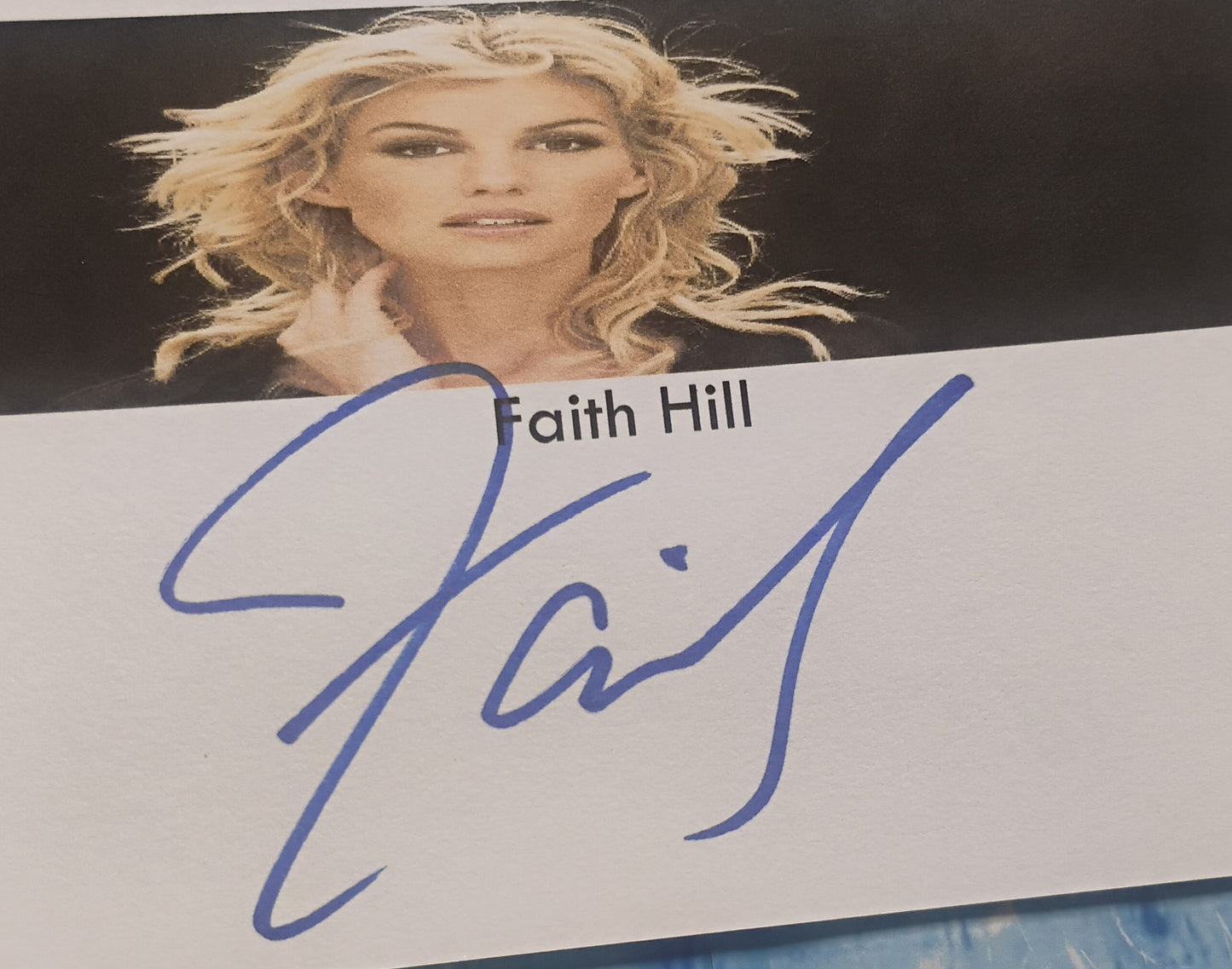 Faith Hill Hand Signed Autograph Index Card COA