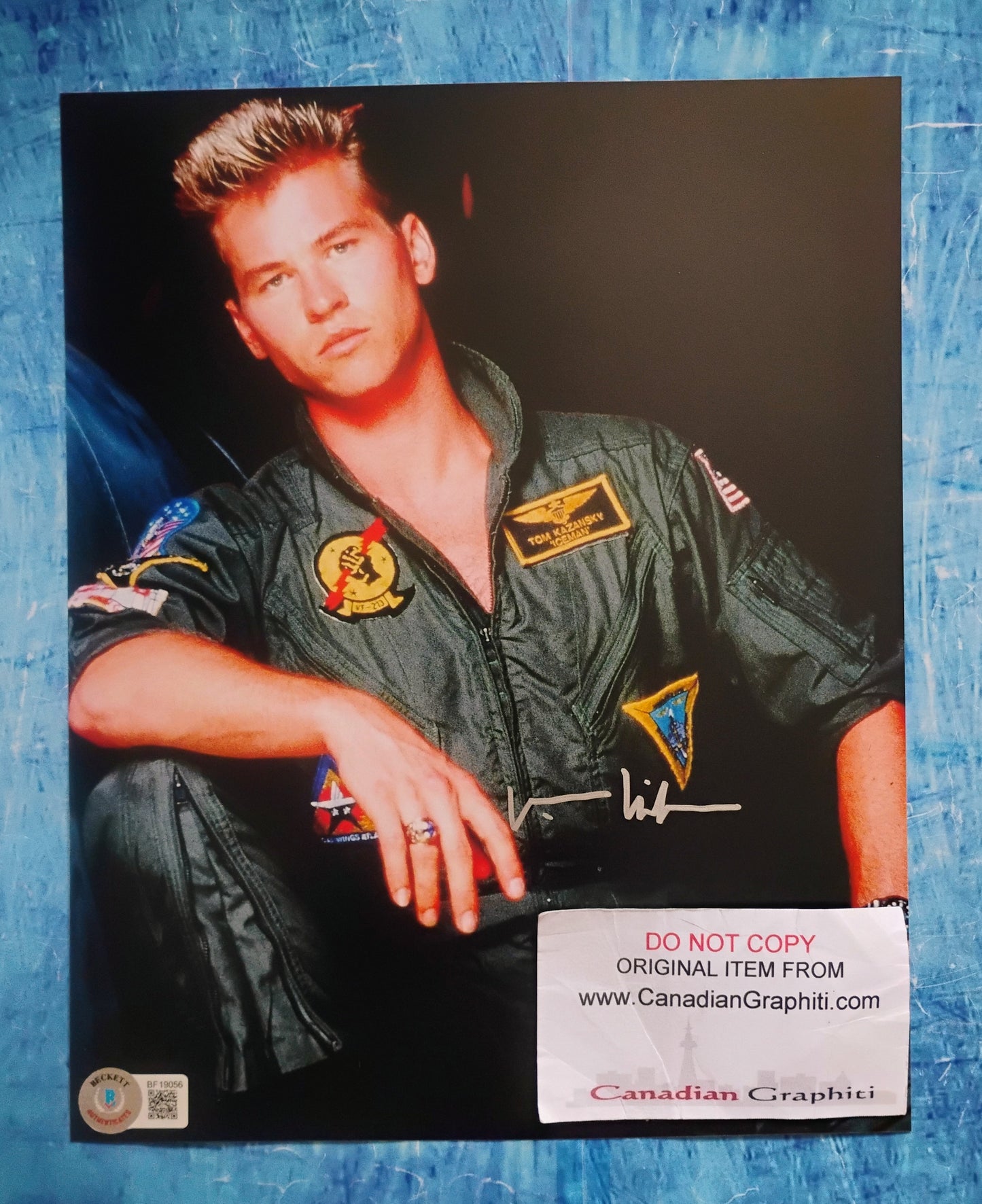Val Kilmer Hand Signed Autograph 8x10 Photo BAS COA Top Gun