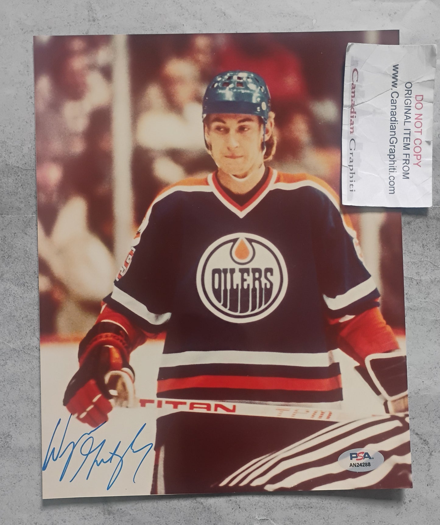 Wayne Gretzky Hand Signed Autograph Photo PSA COA Edmonton Oilers