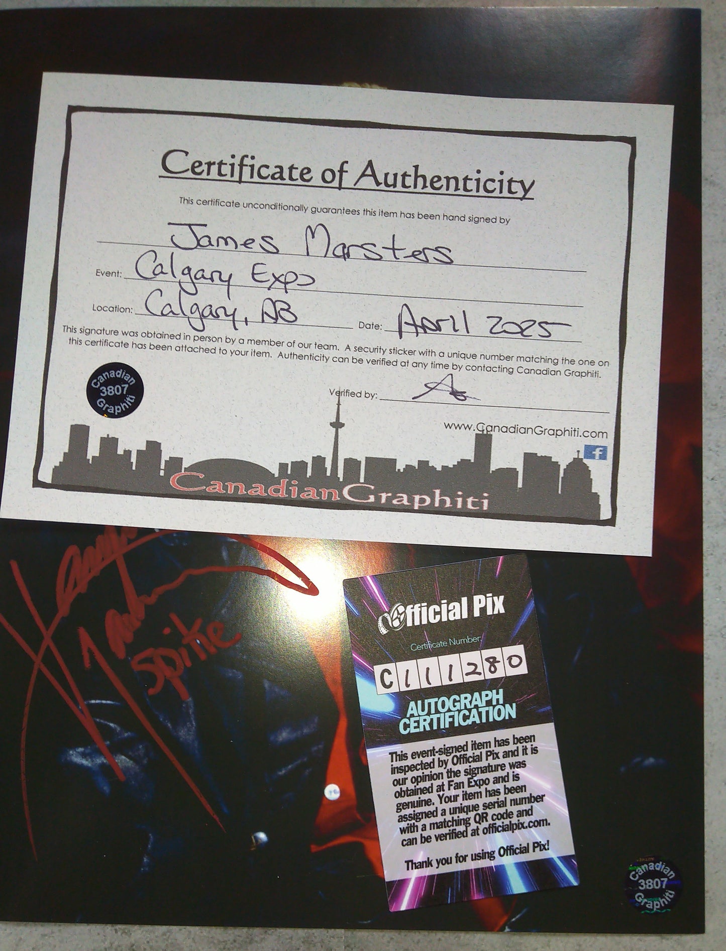 James Marsters Hand Signed Autograph 8x10 Photo COA + OPix Spike