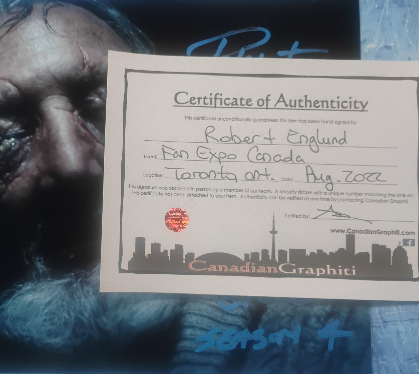 Robert Englund Hand Signed Autograph 8x10 Photo COA Stranger Things