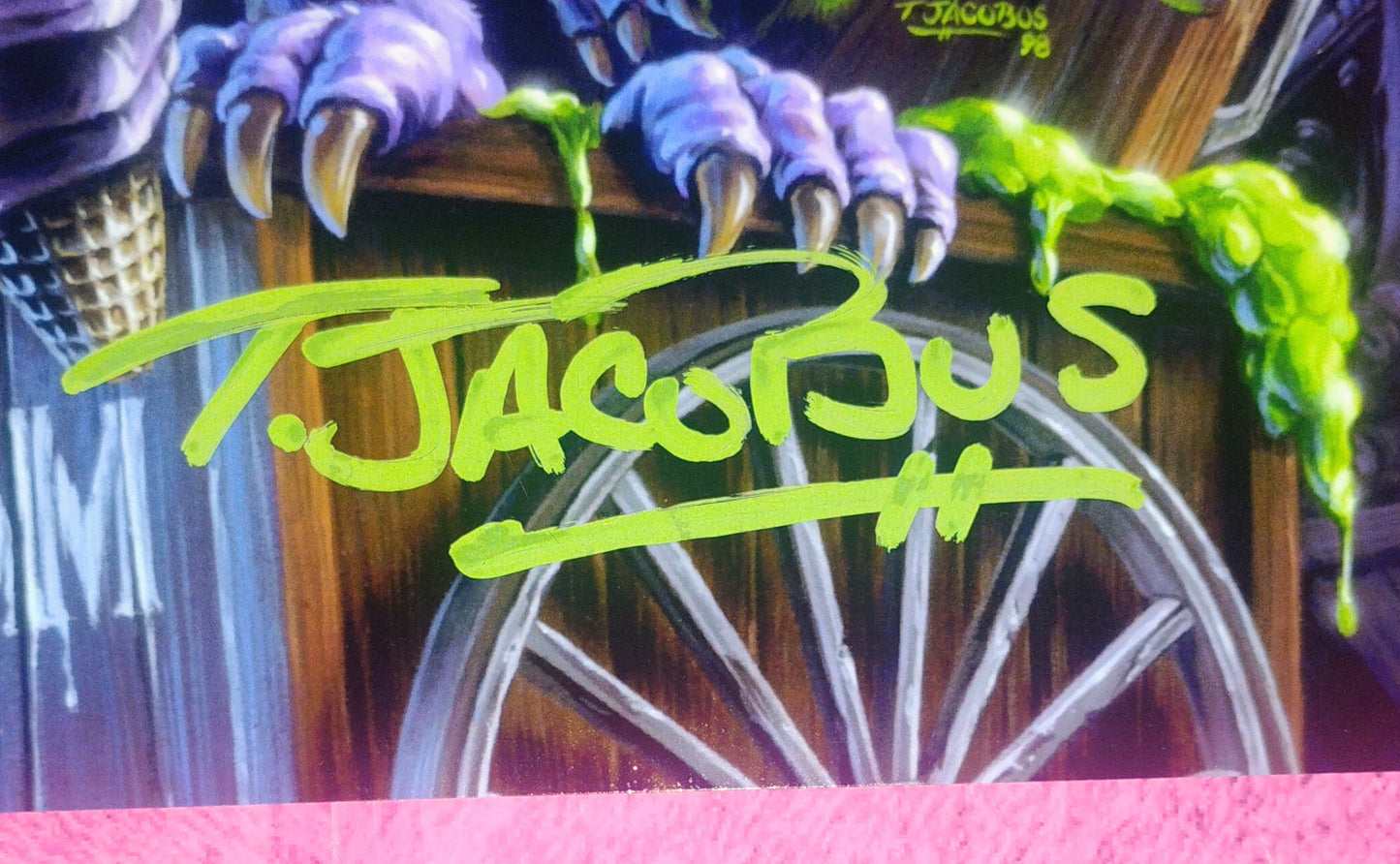 R.L. Stine & Tim Jacobus Hand Signed Autograph 8x10 Photo COA Goosebumps