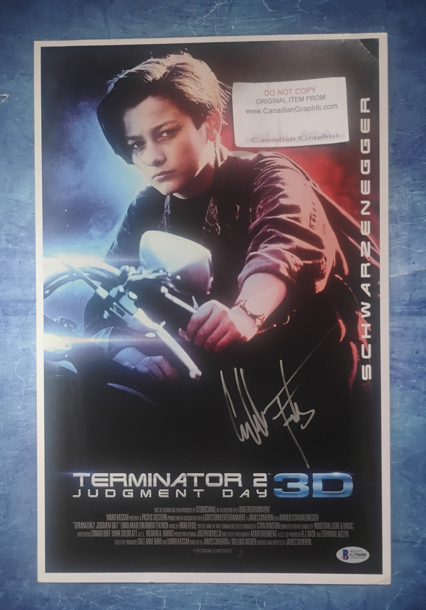 Edward Furlong Hand Signed Autograph 11x17 Photo BAS COA Terminator