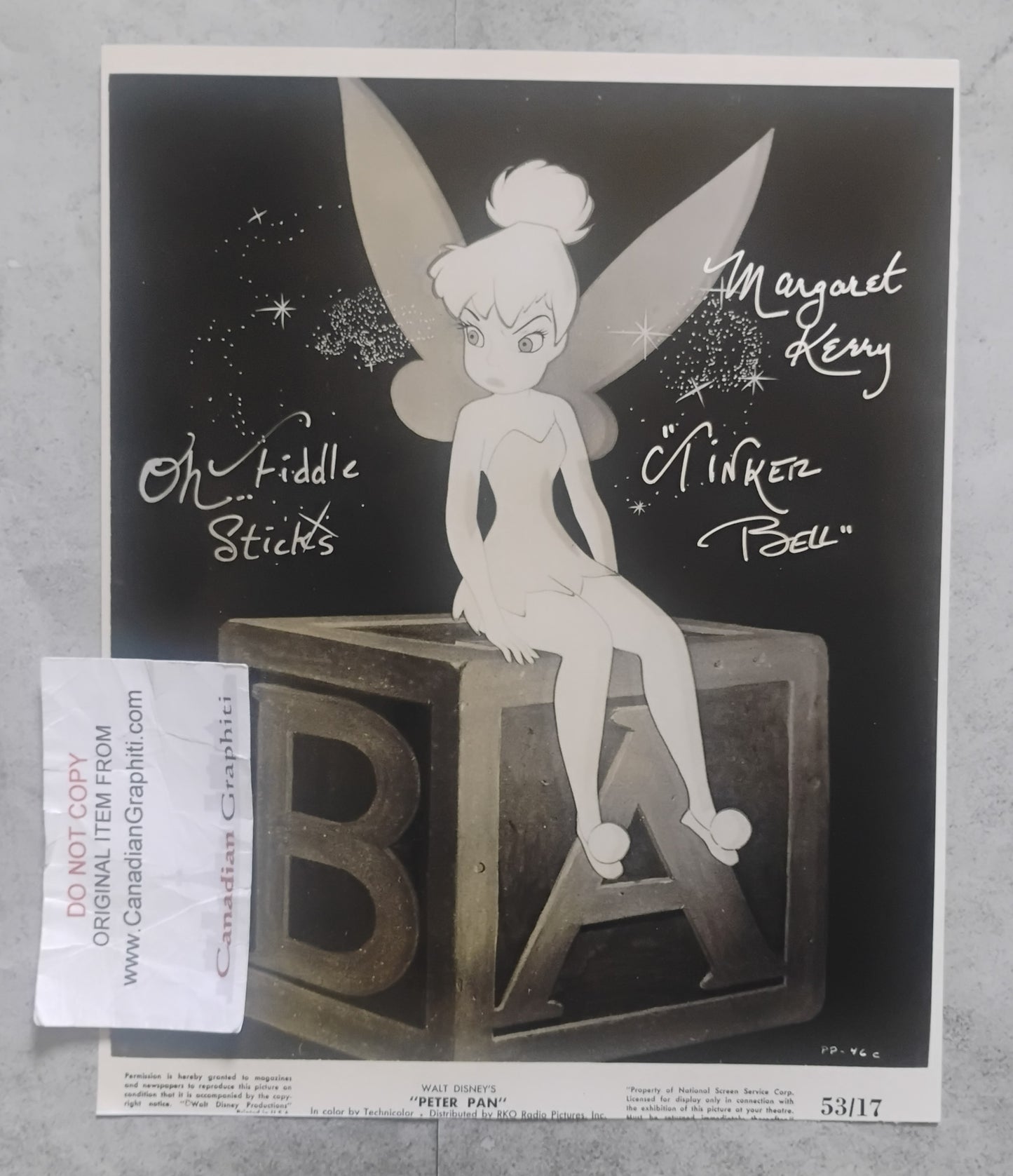 Margaret Kerry Hand Signed Autograph 8x10 Photo COA Tinker Bell