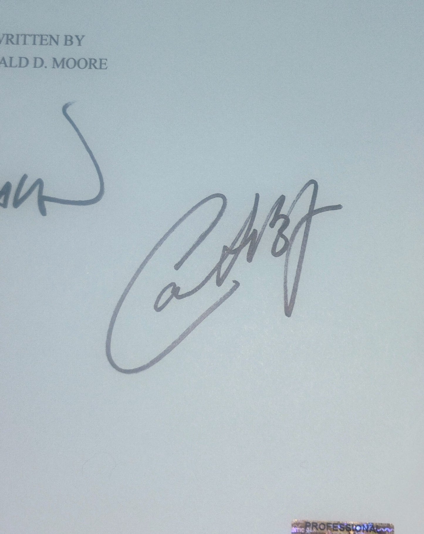 Caitriona Balfe & Sam Heughan Hand Signed Autograph Outlander Script COA