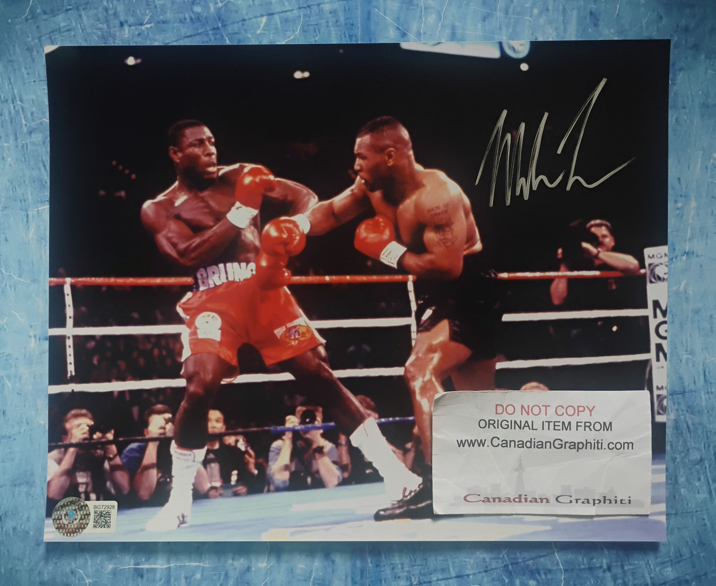 Mike Tyson Hand Signed Autograph 8x10 Photo BAS COA