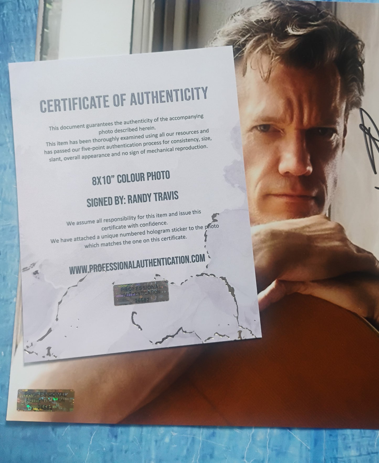 Randy Travis Hand Signed Autograph 8x10 Photo COA