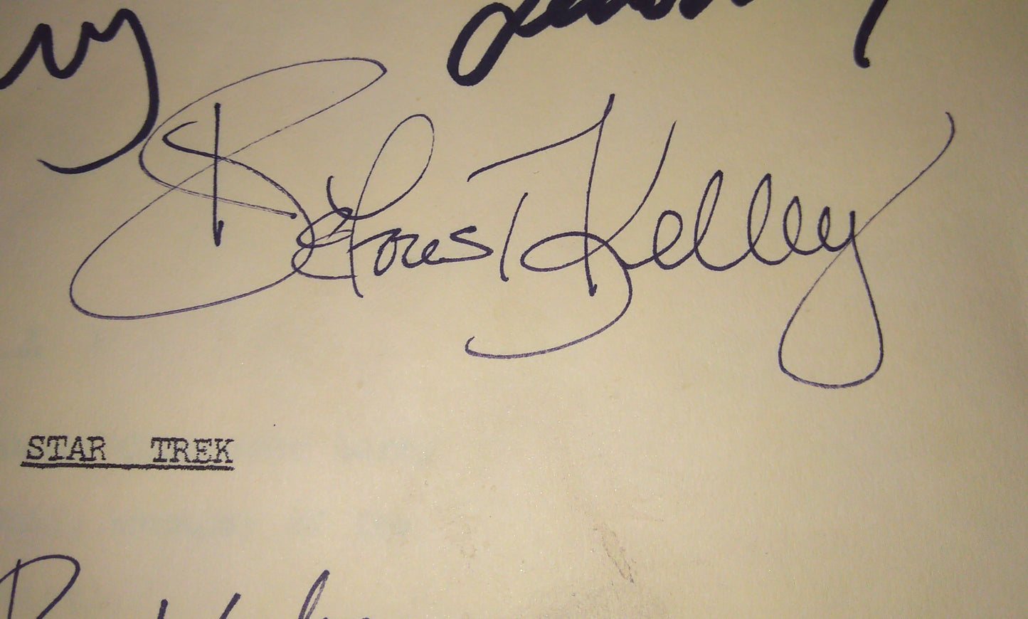 Star Trek 8x Cast Hand Signed Autograph Script COA Gene Roddenberry, Leonard Nimoy, William Shatner