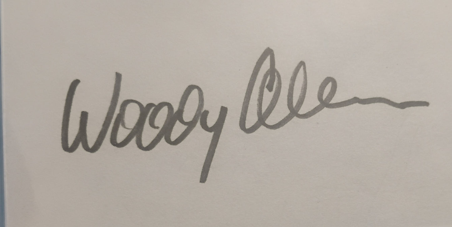 Woody Allen Hand Signed Autograph Index Card PSA COA