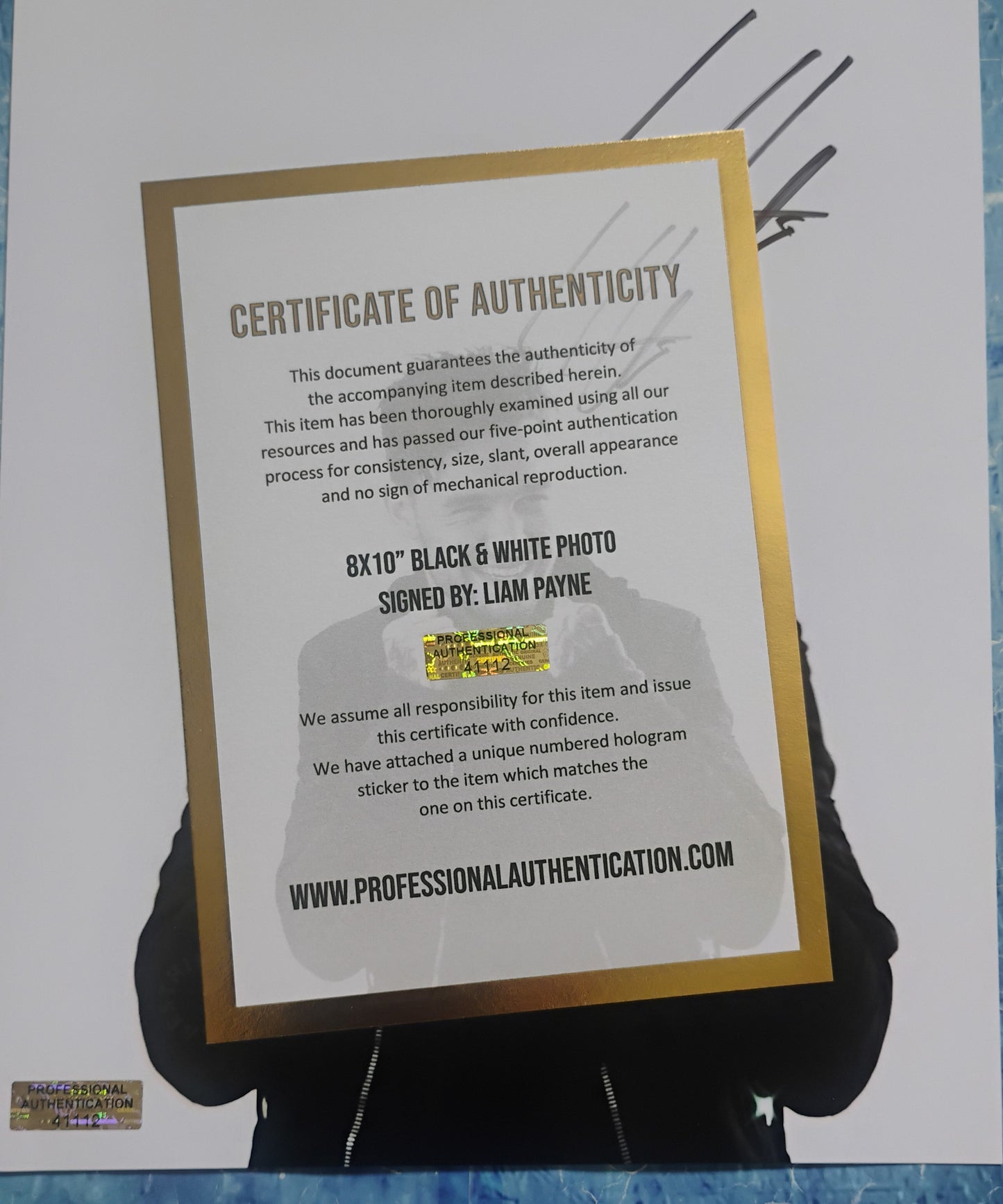 Liam Payne Hand Signed Autograph 8x10 Photo COA One Direction