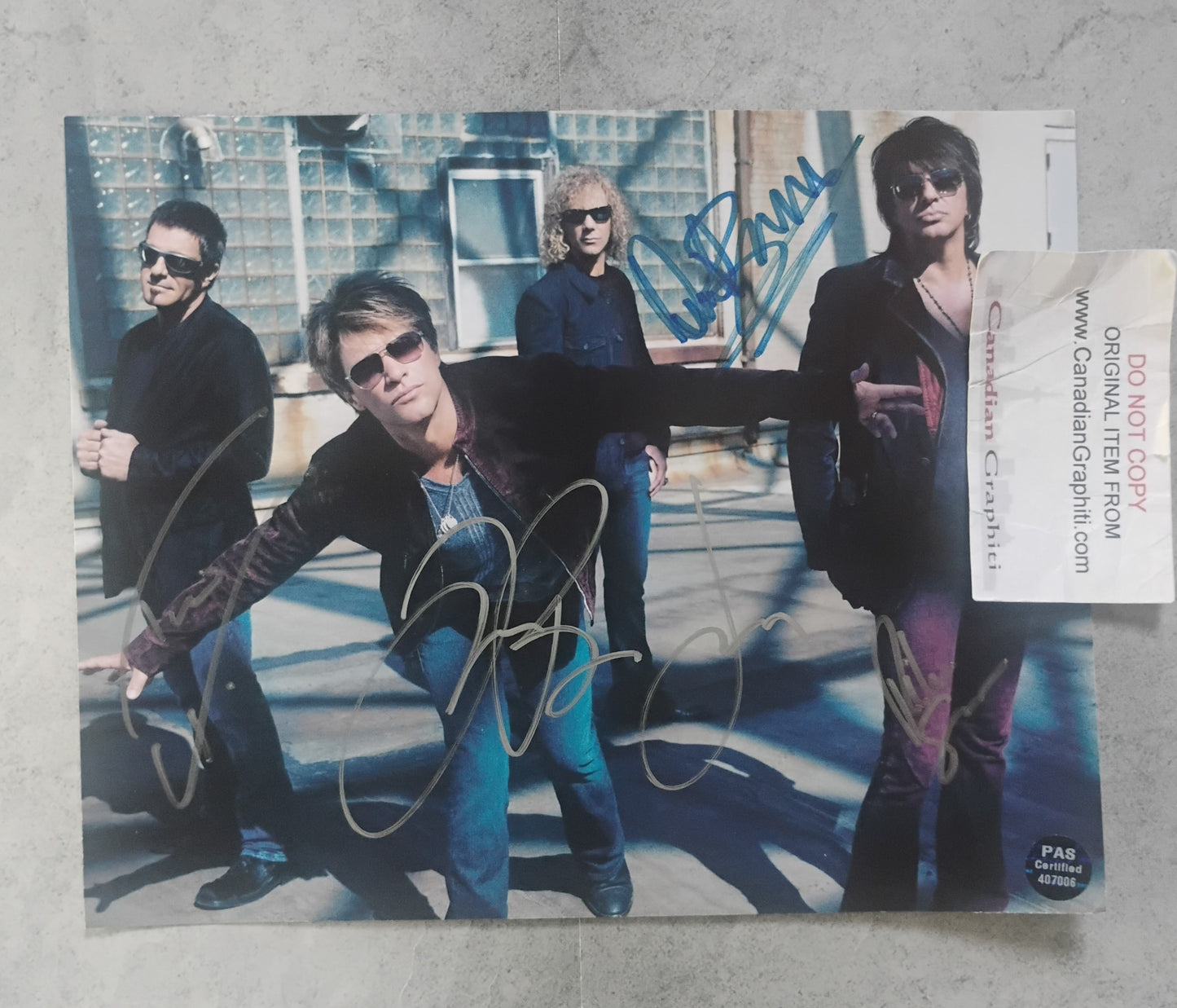 Bon Jovi Hand Signed Autograph 8x10 Photo COA