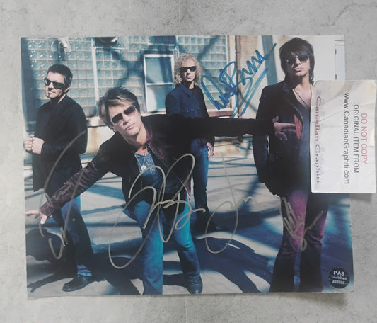 Bon Jovi Hand Signed Autograph 8x10 Photo COA
