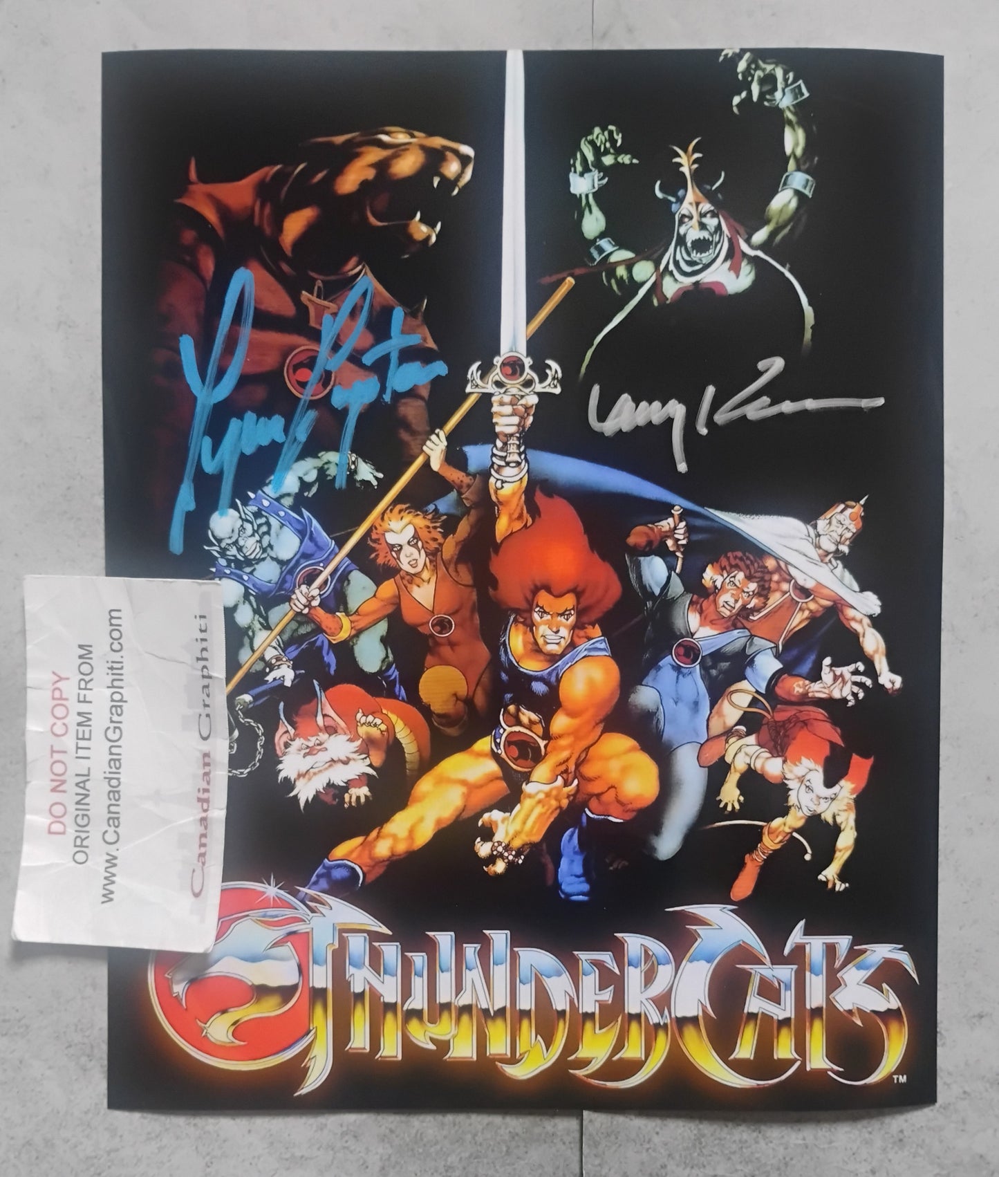Lynne Lipton & Larry Kenney Hand Signed Autograph 8x10 Photo COA Thundercats