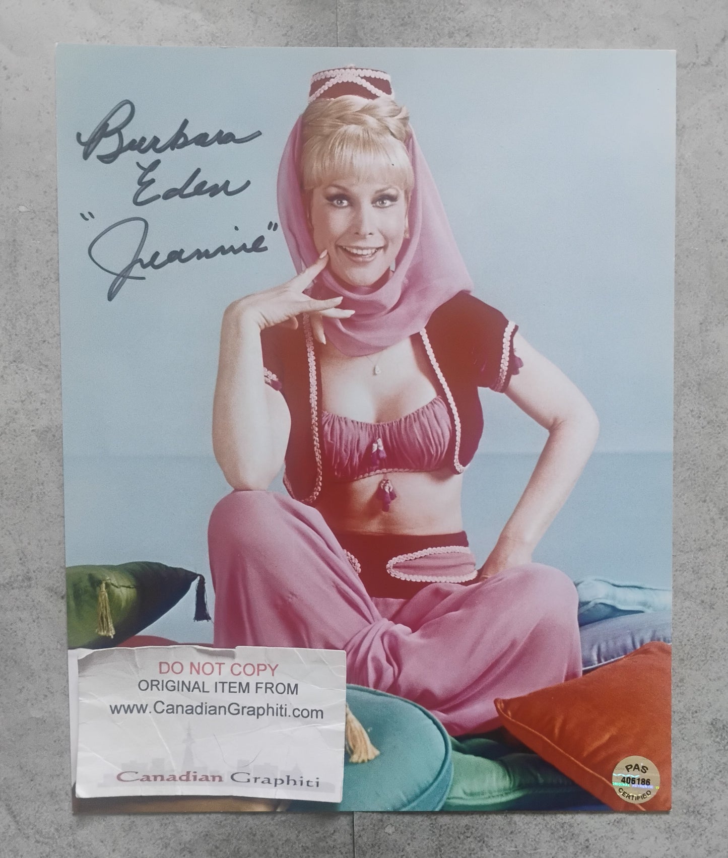Barbara Eden Hand Signed Autograph 8x10 Photo COA I Dream Of Jeannie