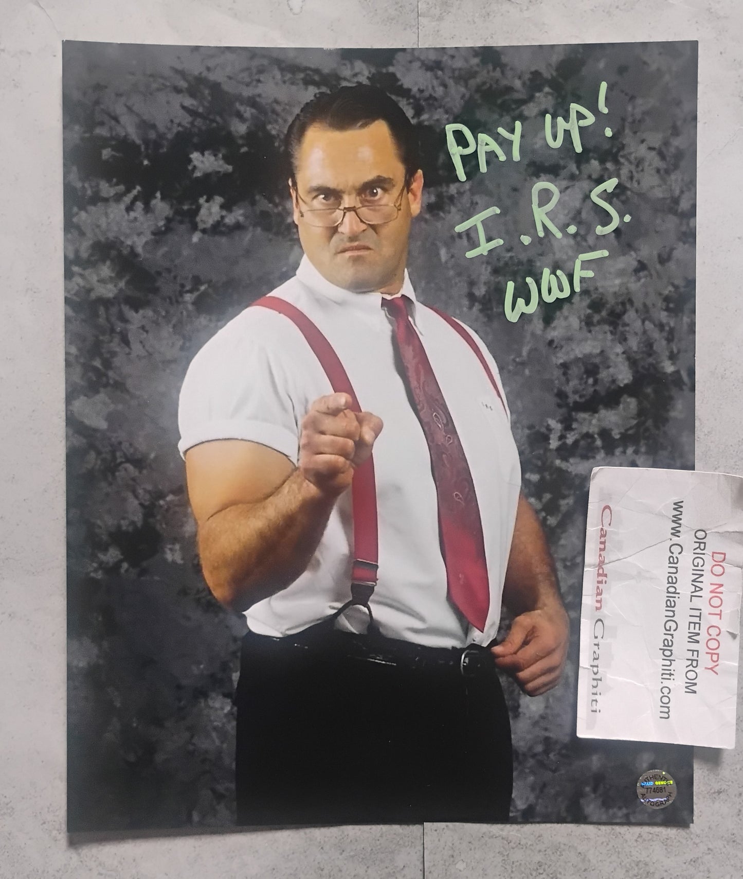I.R.S. Mike Rotunda Hand Signed Autograph 8x10 Photo COA