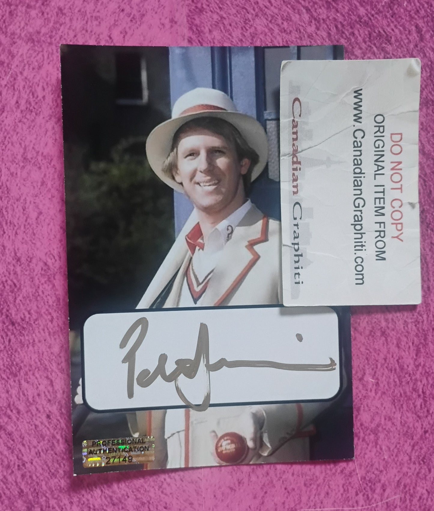 Peter Davison Hand Signed Autograph Photo COA Doctor Who