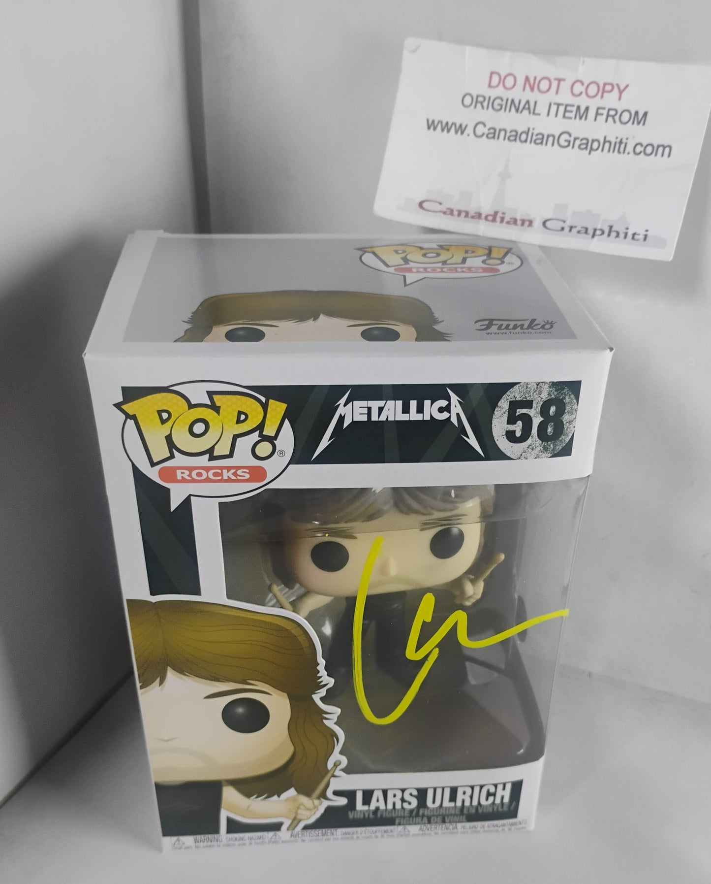 Lars Ulrich Hand Signed Autograph Metallica Funko Pop COA
