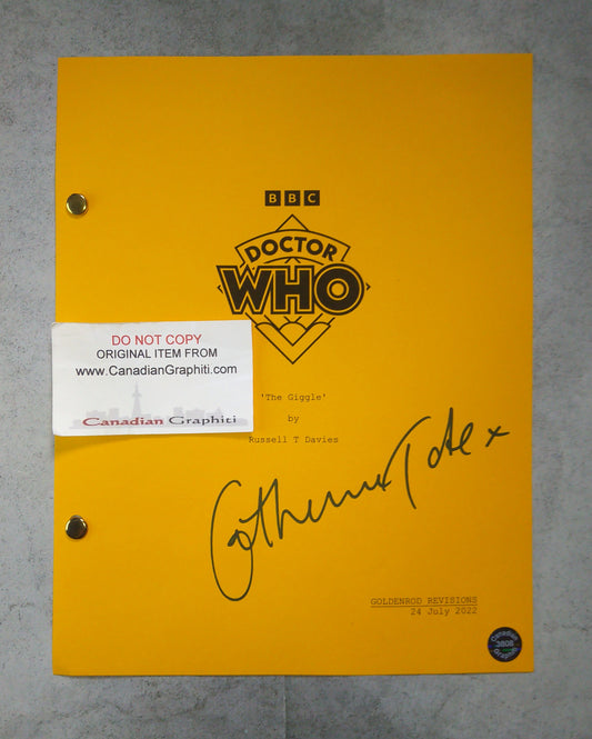 Catherine Tate Hand Signed Autograph Doctor Who Script COA + OPix