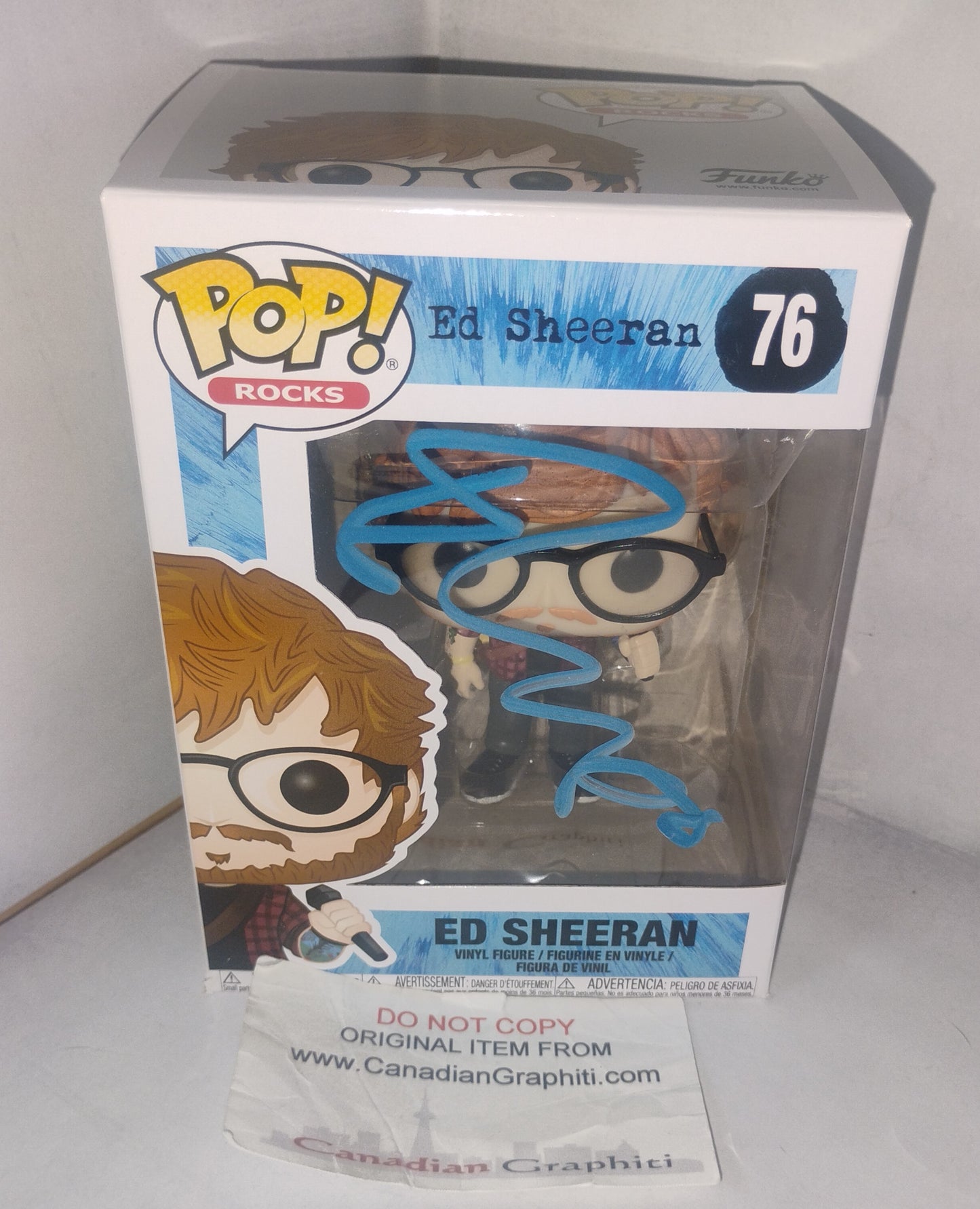 Ed Sheeran Hand Signed Autograph Funko Pop COA
