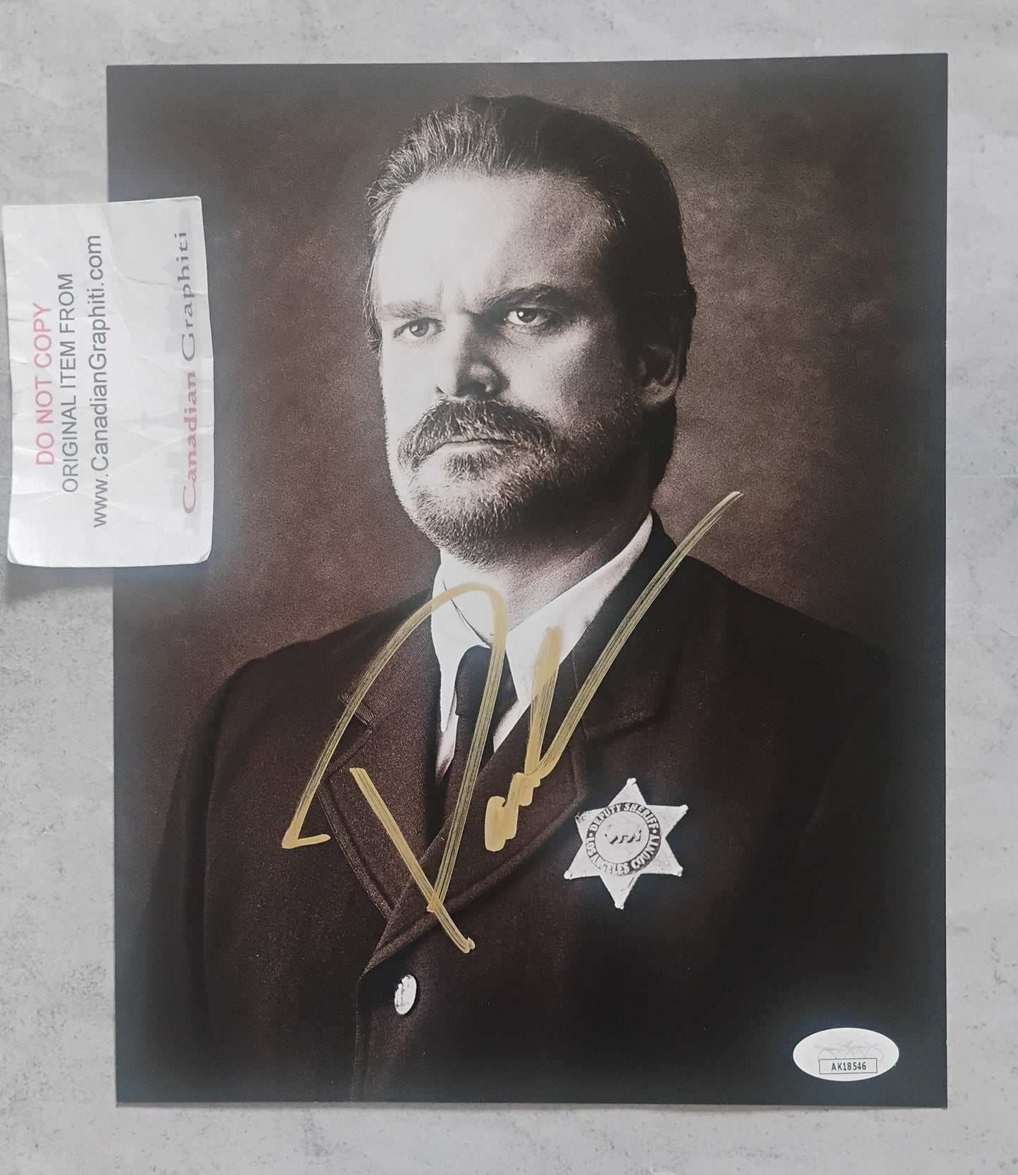 David Harbour Hand Signed Autograph 8x10 Photo JSA COA Stranger Things