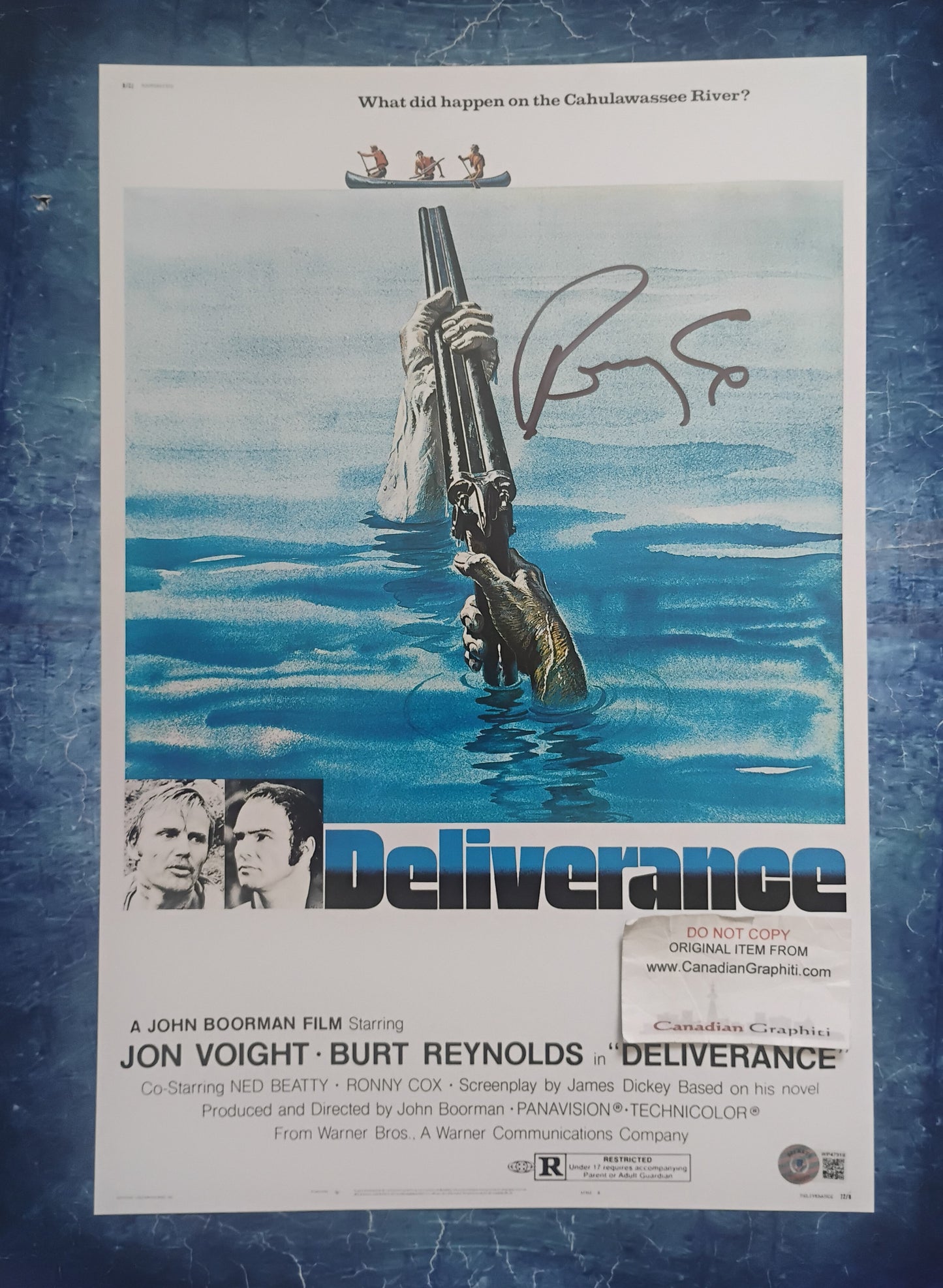 Ronny Cox Hand Signed Autograph 12x18 Photo BAS COA Deliverance