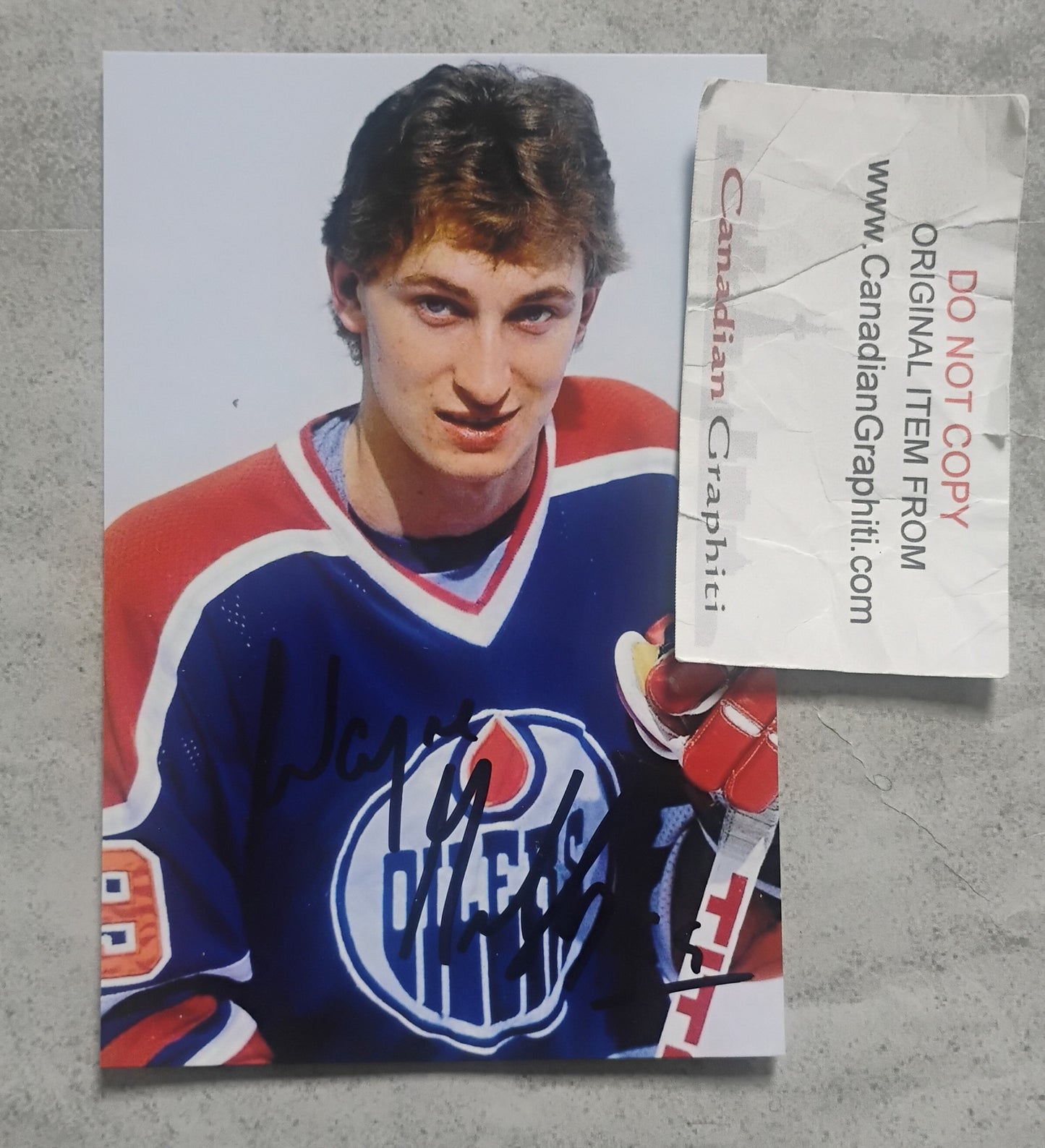 Wayne Gretzky Hand Signed Autograph Photo COA Edmonton Oilers