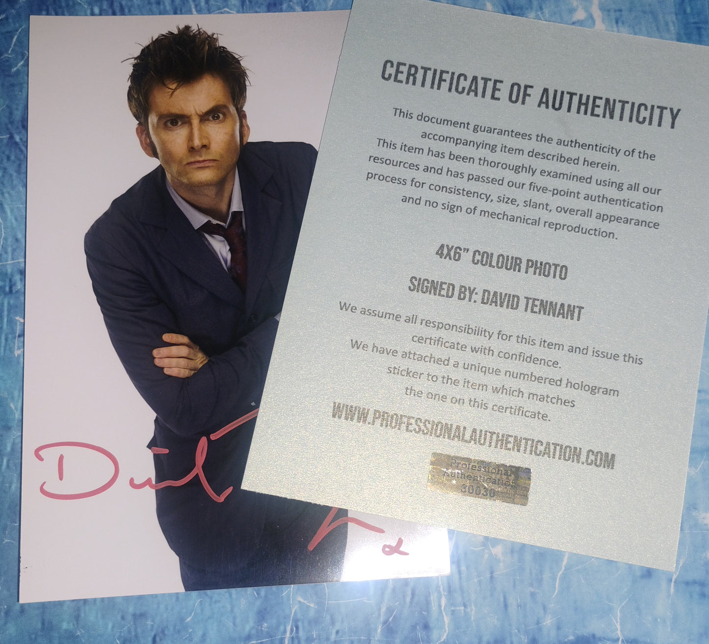 David Tennant Hand Signed Autograph Photo COA Doctor Who
