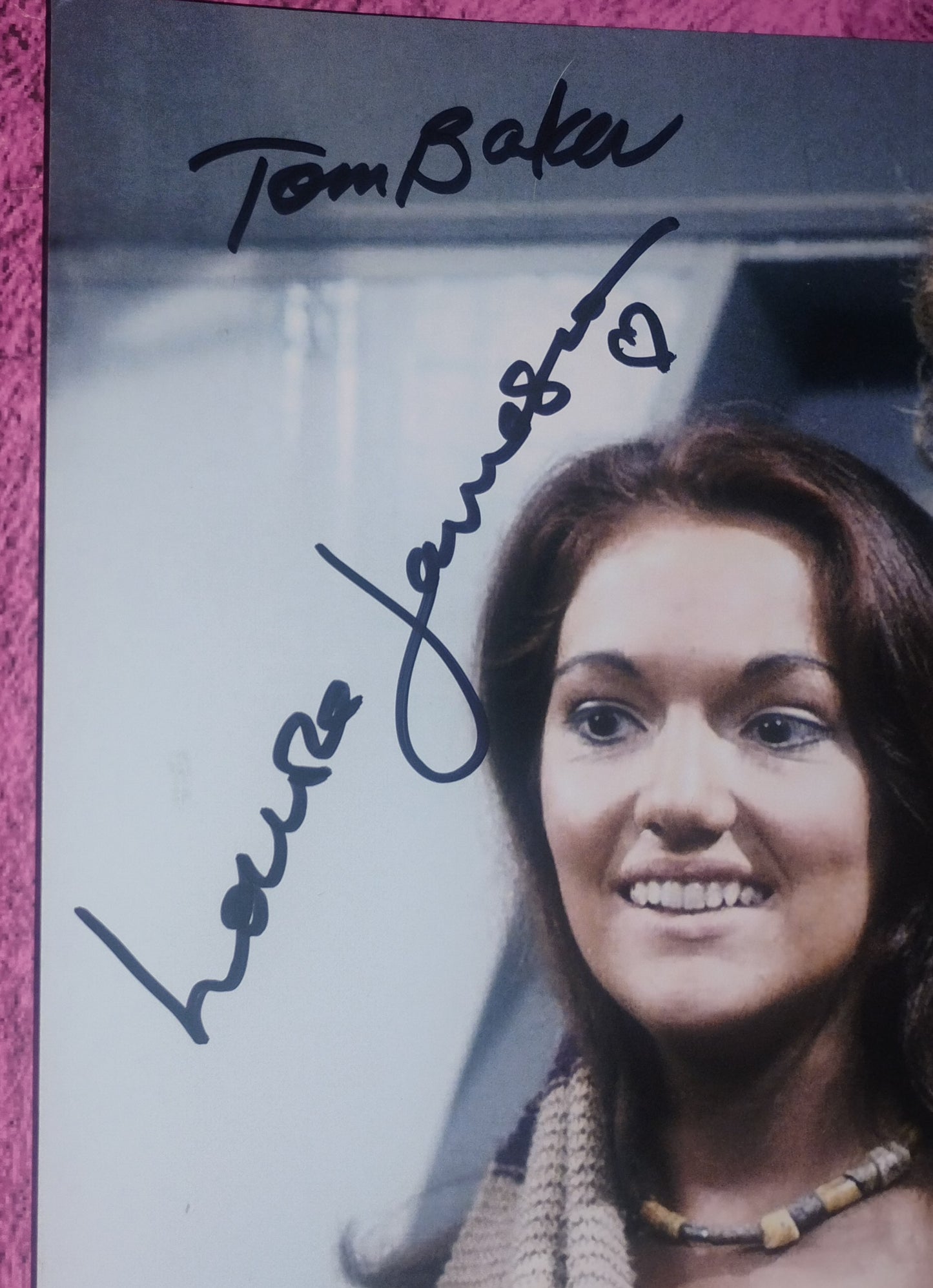 Tom Baker & Louise Jameson Hand Signed Autograph Photo COA Doctor Who
