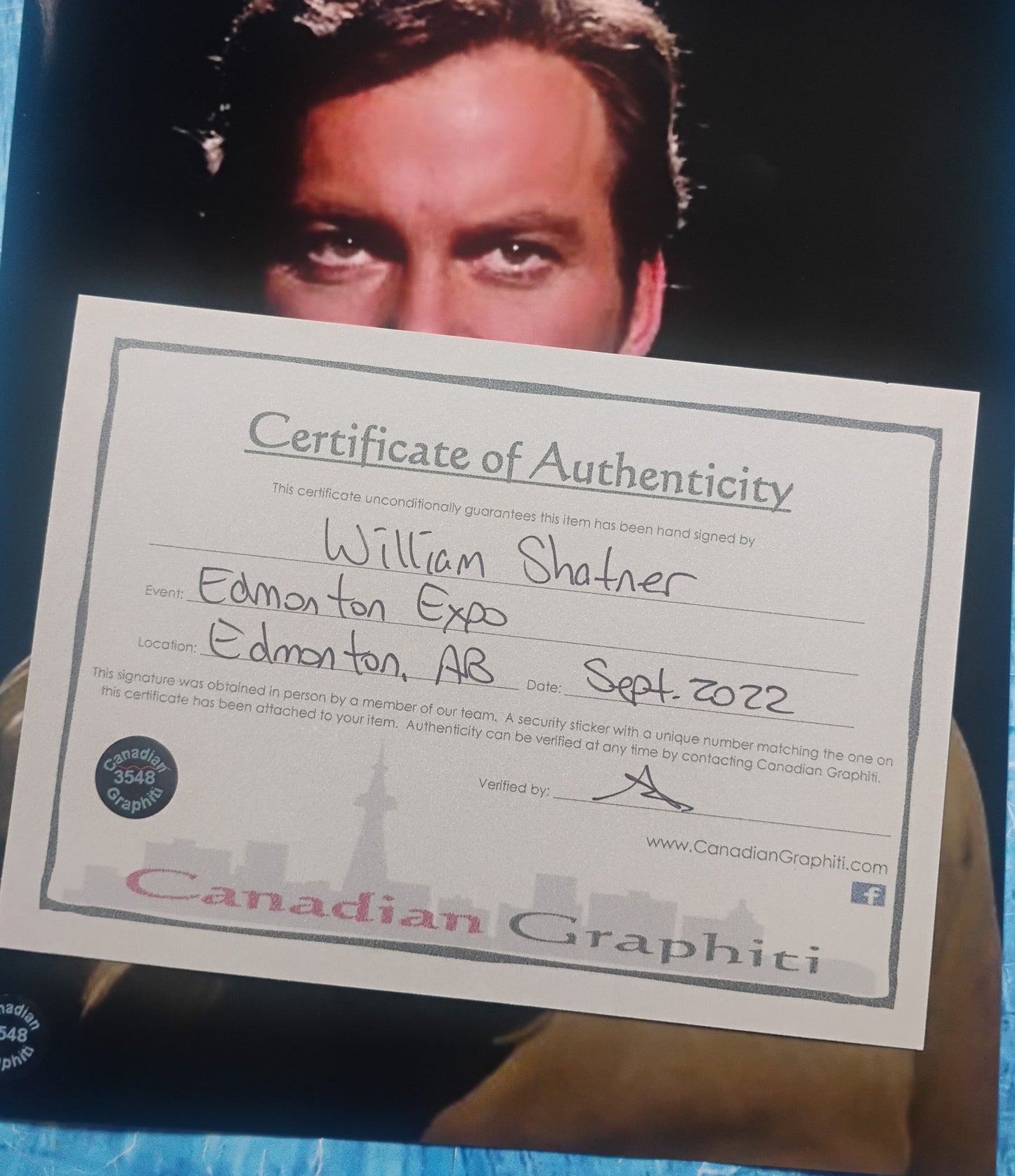 William Shatner Hand Signed Autograph 8x10 Photo COA Star Trek