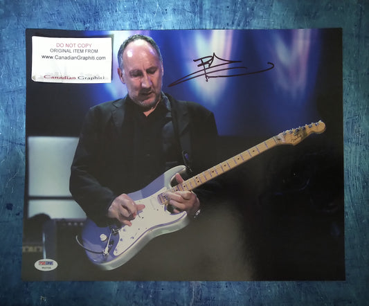 Pete Townshend Hand Signed Autograph 11x14 Photo PSA COA The Who