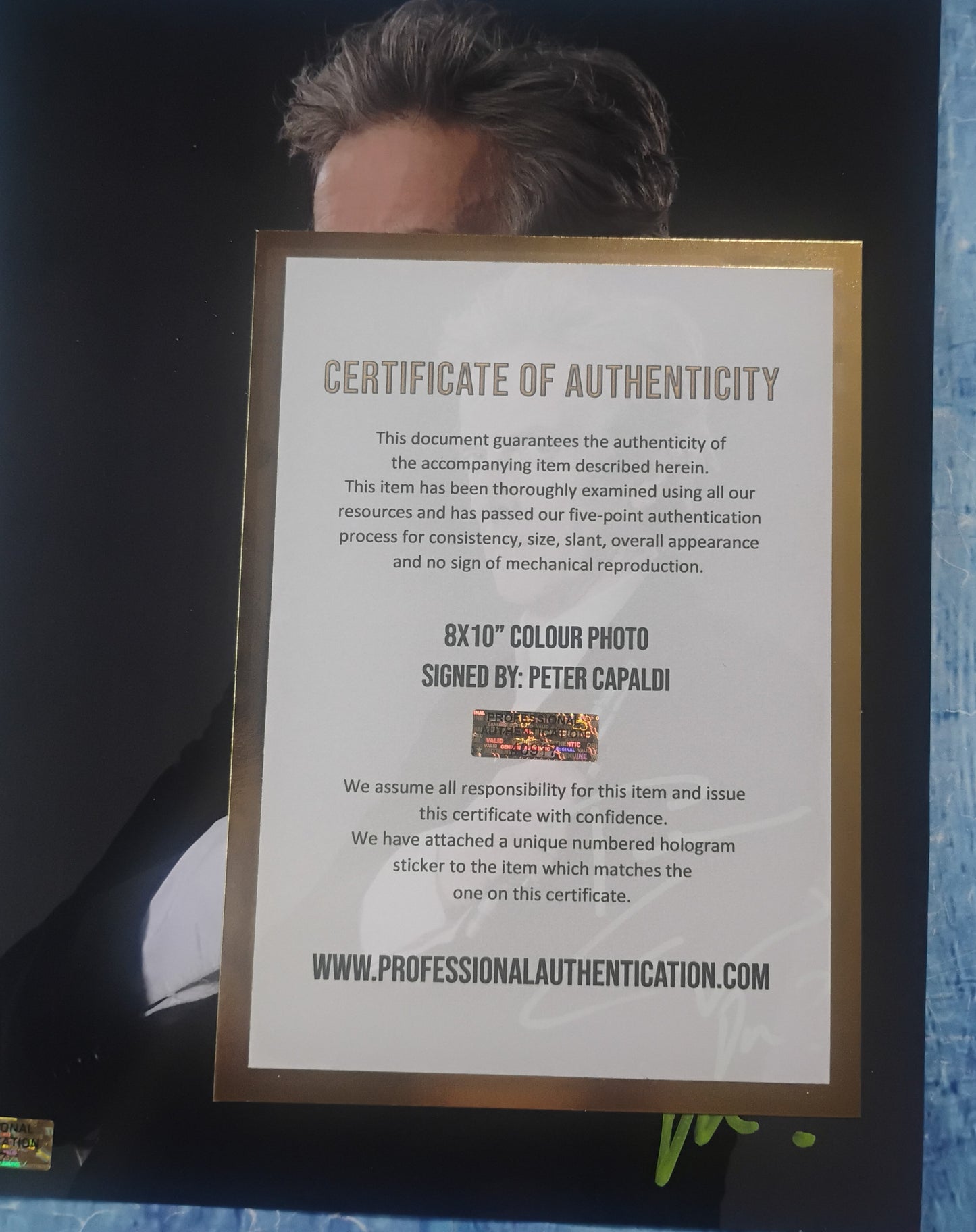 Peter Capaldi Hand Signed Autograph 8x10 Photo COA Doctor Who