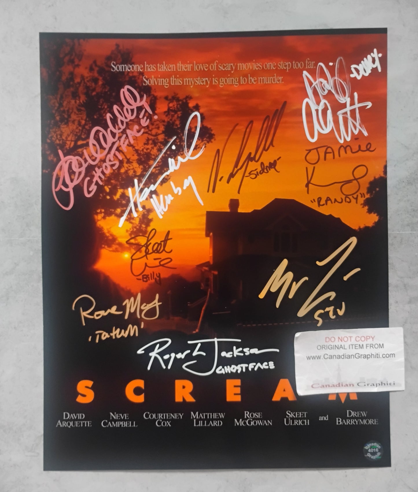 Scream Cast Hand Signed Autograph 11x14 Photo COA