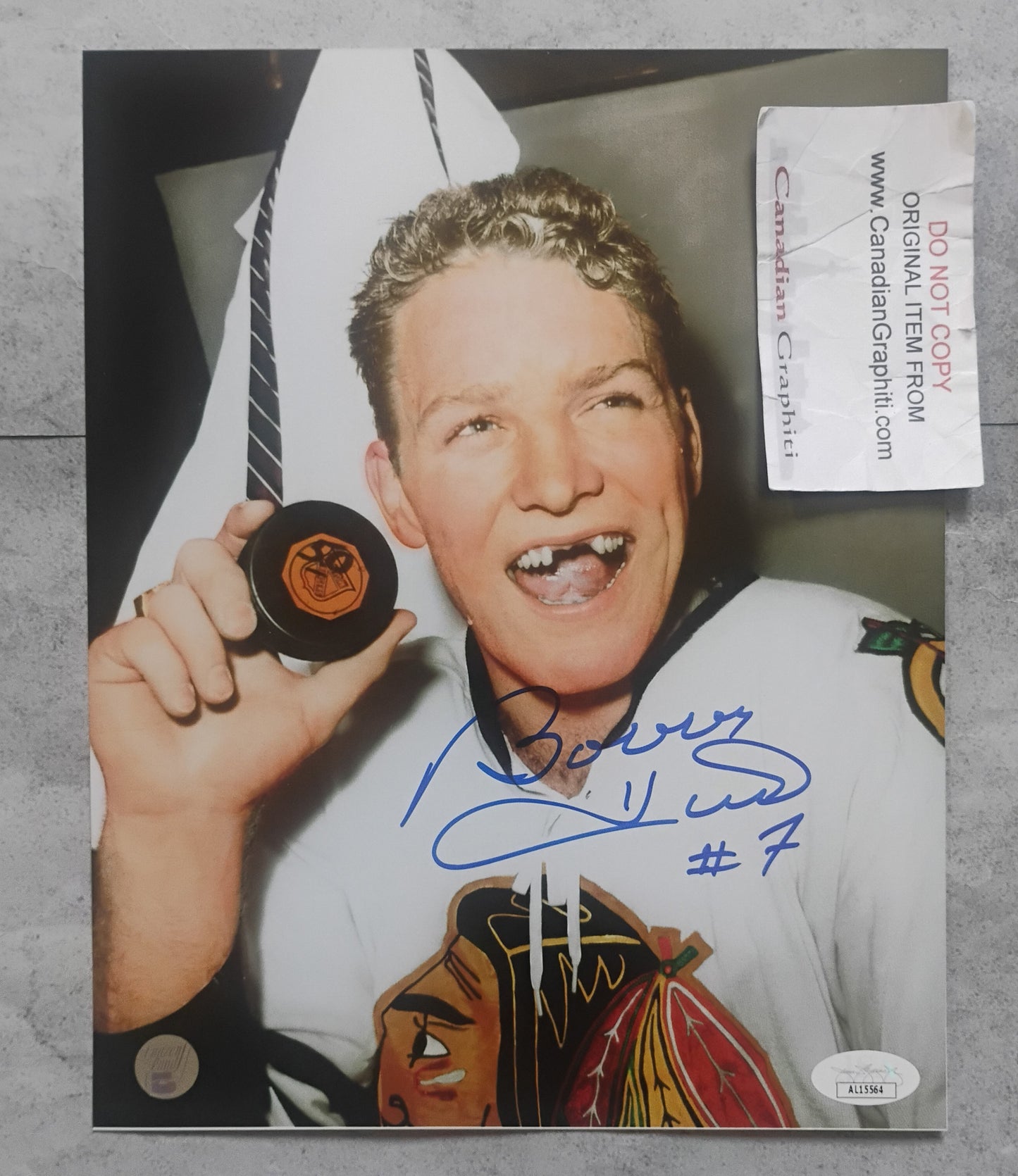 Bobby Hull Hand Signed Autograph 8x10 Photo JSA COA Chicago Blackhawks