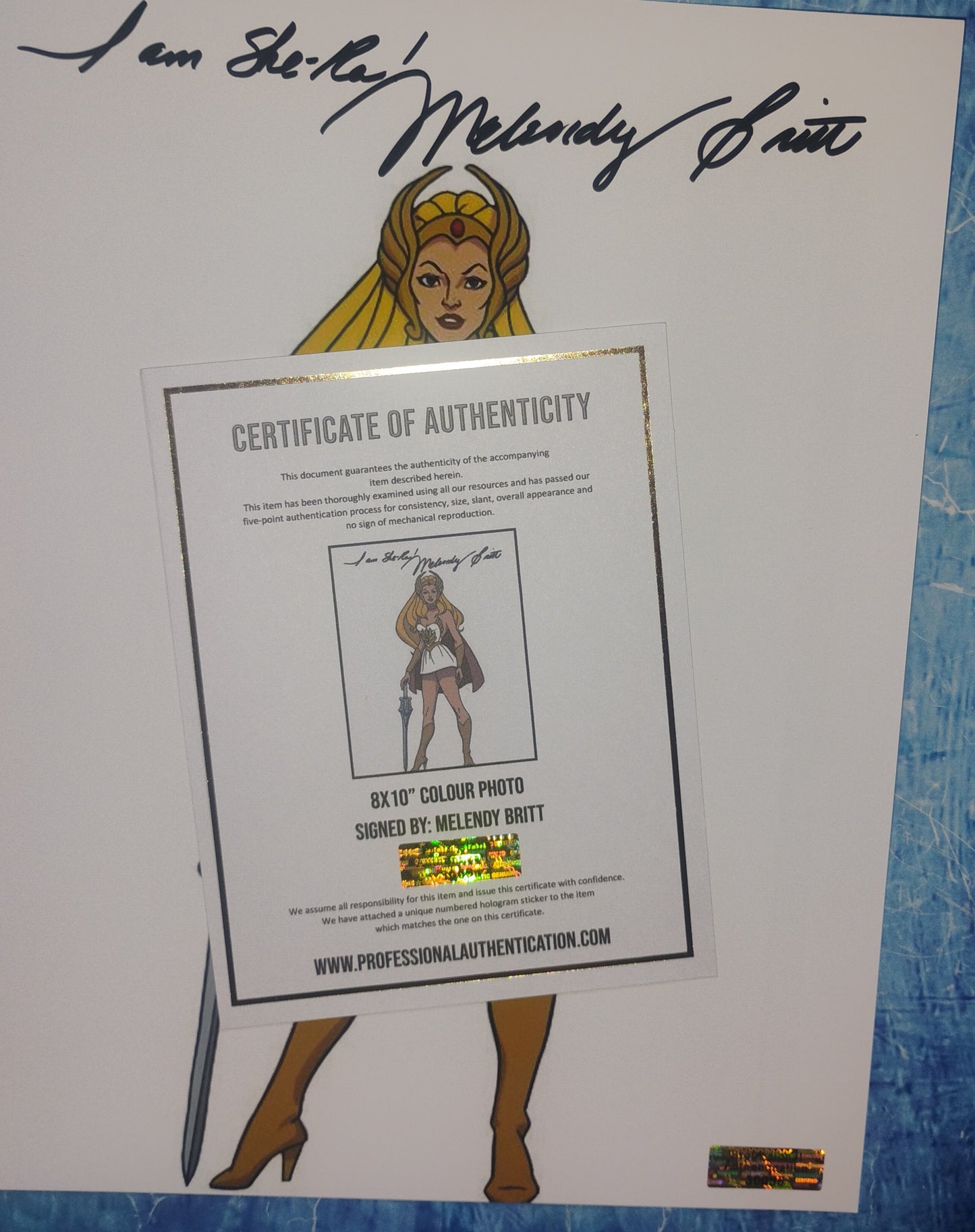 Melendy Britt Hand Signed Autograph 8x10 Photo COA She-ra