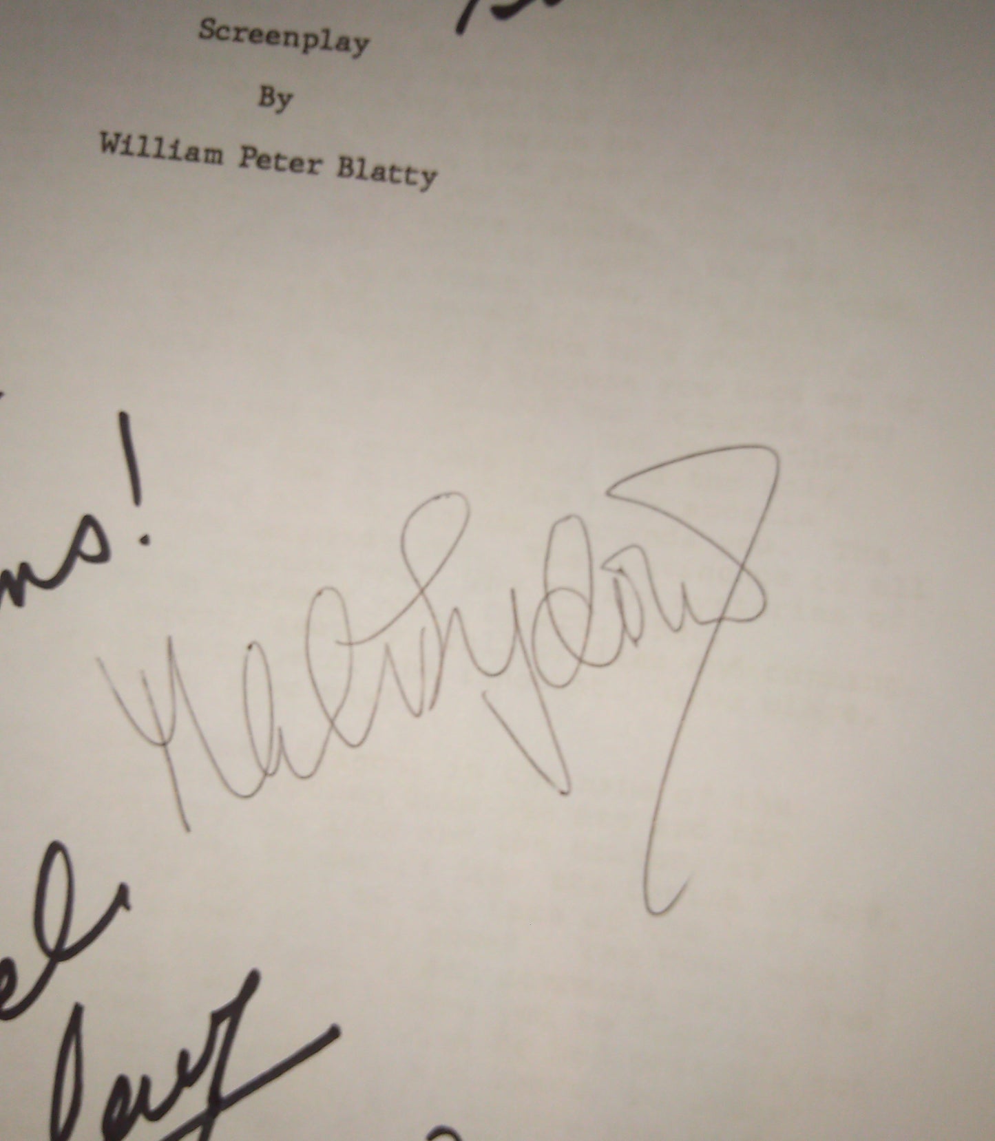 The Exorcist Cast Hand Signed Autograph Script COA Linda Blair, Ellen Burstyn & Max Von Sydow