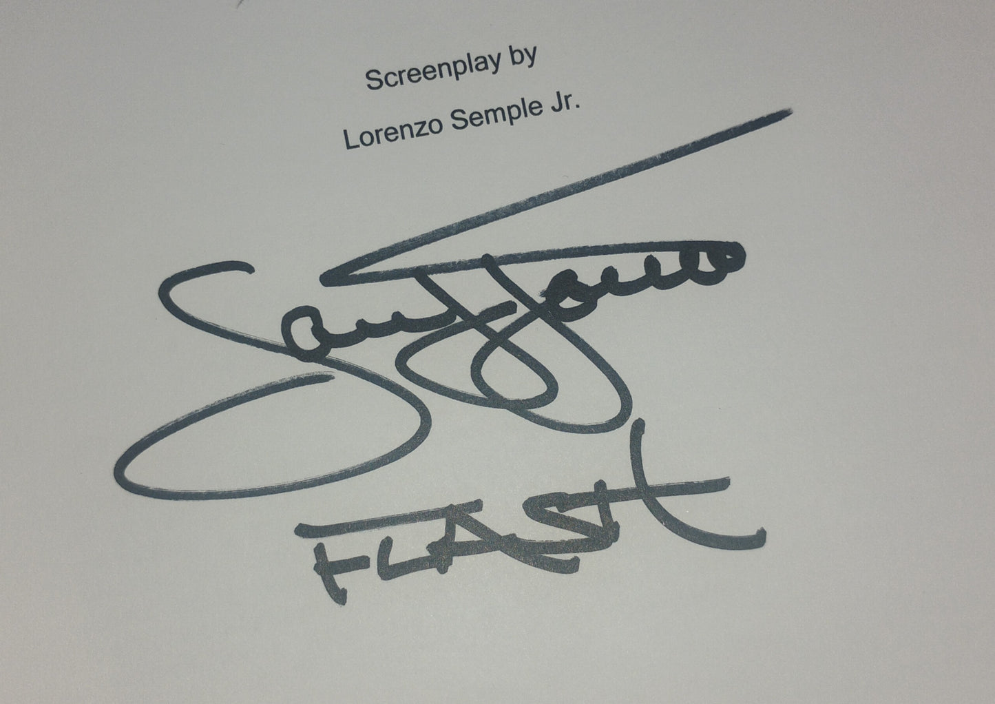 Sam J Jones & Melody Anderson Hand Signed Autograph Flash Gordon Script JSA COA