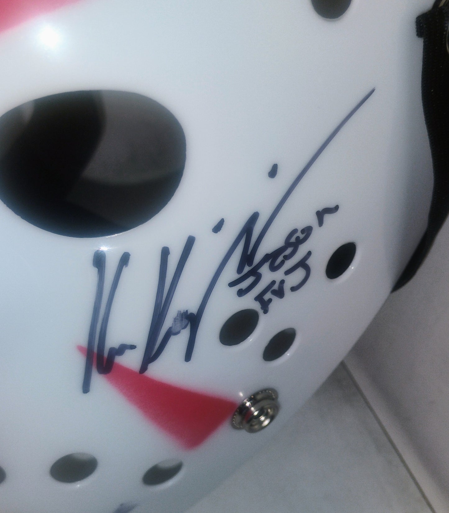 Ken Kerzinger & Douglas Tait Hand Signed Autograph Jason Mask COA