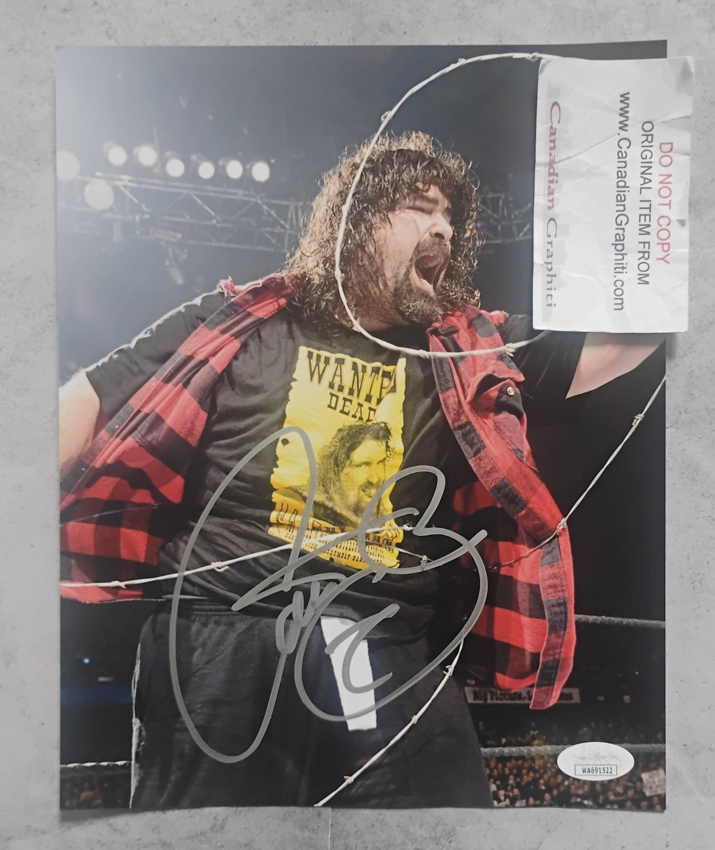 Mick Foley Hand Signed Autograph 8x10 Photo JSA COA Cactus Jack